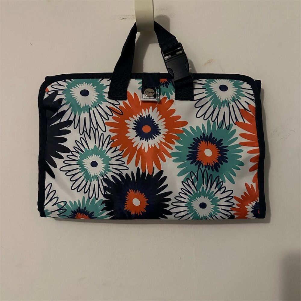 Thirty-One Hanging Travel Organizer Bag Floral Design